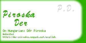 piroska der business card